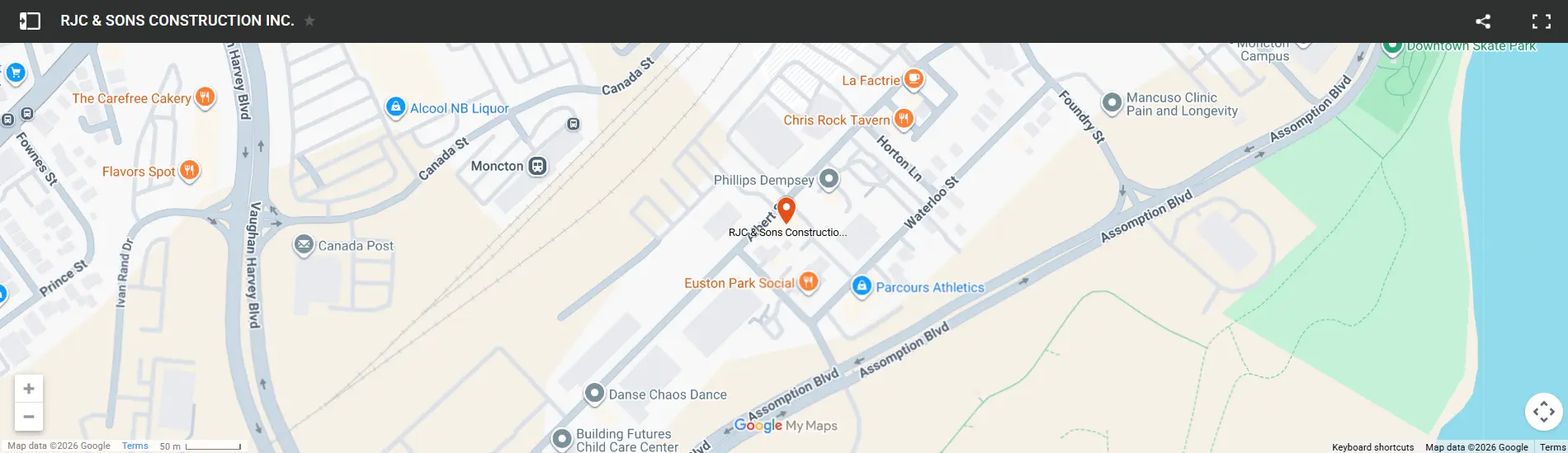 RJC and Sons map